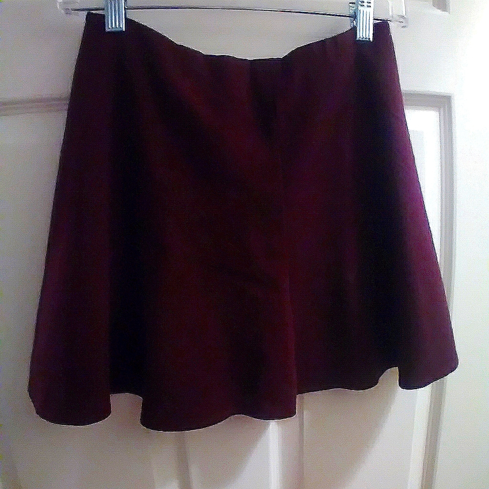 Pleated flare mini skirt